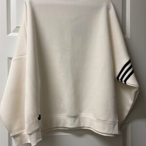 Adidas Cream Sweatshirt with Black Logo